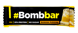 Батончик протеиновый BOMBBAR Банановый пудинг, в шоколаде, 40г, изображение