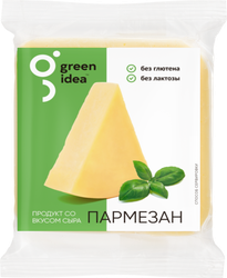 Продукт пищевой на основе крахмала GREEN IDEA со вкусом сыра Пармезан 26%, 200г, крупный план