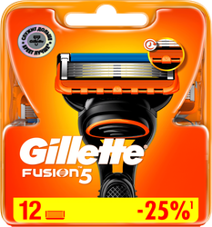 Кассеты сменные для бритья GILLETTE Fusion 5, 12шт, изображение