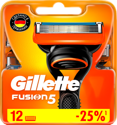 Кассеты сменные для бритья GILLETTE Fusion5, 12шт, фото