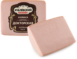 Колбаса вареная РУБЛЕВСКИЕ КОЛБАСЫ Докторская, категория А, 400г, фото