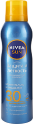Спрей сухой солнцезащитный NIVEA Sun Защита и легкость SPF30, 200мл, крупный план