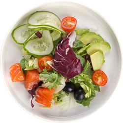Салат ЛЕНТА FRESH Фреш с лососем, 200г, фотография