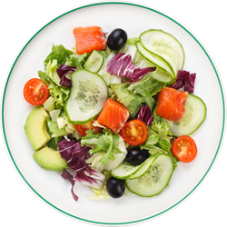 Салат Фреш с лососем ЛЕНТА FRESH, 200г, картинка