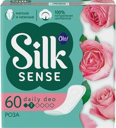 Прокладки ежедневные OLA! Silk Sense Daily Deo Бархатная роза, 60шт, вид