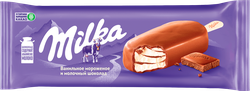 Изображение товара Мороженое MILKA Ванильное в молочном шоколаде, без змж, эскимо, 90мл