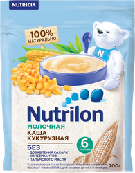 Каша кукурузная NUTRILON молочная, с 6 месяцев, 200г, картинка