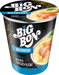 Лапша BIGBON Discovery с морепродуктами, 70г, детальное фото