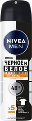 Антиперспирант-спрей мужской NIVEA Men Черное и Белое Невидимый Extra, 150мл, фото