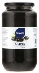 Маслины без косточки BONVIDA целые, 965мл, крупный план