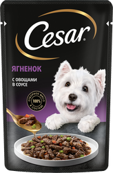 Корм влажный для взрослых собак CESAR с ягненком и овощами в соусе, 85г, детальное фото