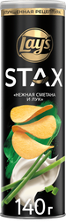 Чипсы картофельные LAY'S Stax Нежная сметана и лук, 140г, вид