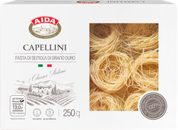 Макароны AIDA Capellini Гнезда, 250г, вид