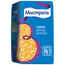 Горох колотый МИСТРАЛЬ желтый, 900г, фото