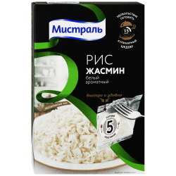 Рис МИСТРАЛЬ Жасмин, в пакетиках, 5х80г, детальное фото