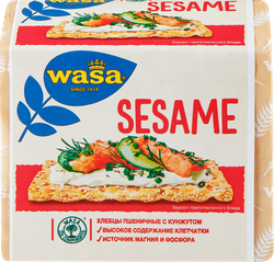 Хлебцы пшеничные WASA с посыпкой из жареного кунжута, 200 г, вид