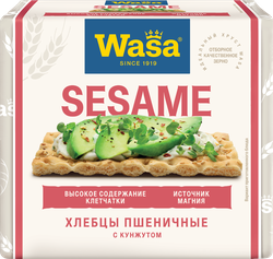 Хлебцы пшеничные WASA с посыпкой из жареного кунжута, 200 г, изображение