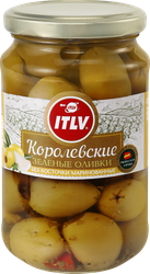 Оливки без косточки ITLV Королевские зеленые, 370г, фотография