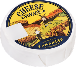 Сыр мягкий CHEESE VOYAGE Камамбер мини с белой плесенью 50–60%, без змж, 80г, детальное фото