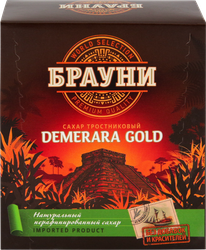 Сахар тростниковый БРАУНИ Dark demerara коричневый кусковой, 500г, фотография