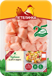 Кубики из куриного филе ПЕТЕЛИНКА, 450г, детальное фото