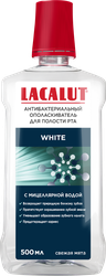 Ополаскиватель для полости рта LACALUT White, антибактериальный, 500мл, изображение