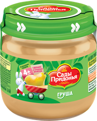 Пюре фруктовое САДЫ ПРИДОНЬЯ Груша, с 4 месяцев, 80г, вид