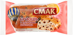Бриошь СМАК Французские улочки с кусочками шоколада, 30г, детальное фото