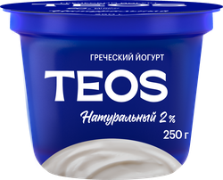 Изображение товара Йогурт TEOS Греческий 2%, без змж, 250г