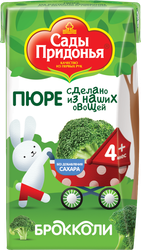 Пюре овощное САДЫ ПРИДОНЬЯ Брокколи, с 4 месяцев, 125г, вид