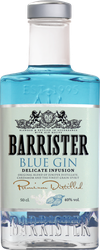 Джин BARRISTER Blue дистиллированный 40%, 0.5л, изображение