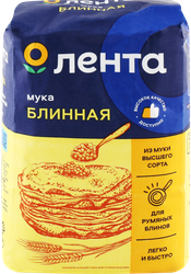 Мука блинная ЛЕНТА высший сорт, 1кг, крупный план