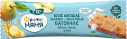 Батончик фруктово-злаковый ФРУТОНЯНЯ Яблоко, банан, груша, с 12 месяцев, 25г, вид