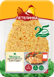 Шницель куриный ПЕТЕЛИНКА, 300г, вид