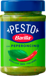 Соус BARILLA Pesto Basilico e Peperoncino, с базиликом и перцем Чили, 195г, картинка