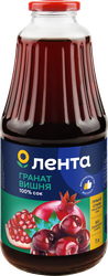 Сок ЛЕНТА Гранат и вишня восстановленный, 1л, фотография
