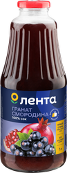 Сок ЛЕНТА Гранат, черная смородина восстановленный, 1л, крупный план
