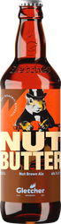 Напиток пивной темный GLETCHER Nut butter нефильрованный пастеризованный осветленный, 5,5%, 0.5л, крупный план