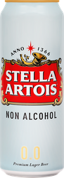 Пиво светлое безалкогольное STELLA ARTOIS пастеризованное, не более 0,5%, 0.45л, изображение