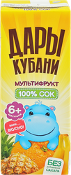 Сок ДАРЫ КУБАНИ Мультифрукт, с 6 месяцев, 200мл, вид