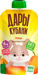 Пюре фруктовое ДАРЫ КУБАНИ Груша, с 4 месяцев, 90г, картинка