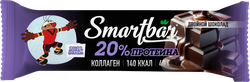 Батончик протеиновый SMARTBAR Protein, Двойной шоколад в темной глазури, 40г, изображение