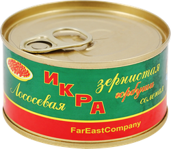 Изображение товара Икра лососевая КАМЧАТСКОЕ МОРЕ зернистая, ГОСТ, 140г