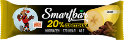 Батончик протеиновый SMARTBAR Protein, Банан в темной глазури, 40г, крупный план