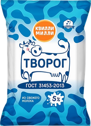 Творог КВИЛЛИ-МИЛЛИ 5%, без змж, 180г, картинка