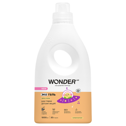 Эко-гель для стирки детских вещей WONDER LAB Цветы хлопка, 1л, вид