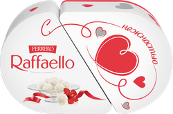 Конфеты RAFFAELLO Сердце с цельным миндальным орехом в кокосовой обсыпке, 300г, картинка
