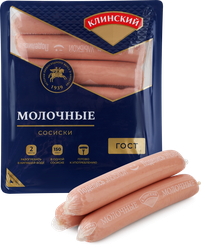 Сосиски КЛИНСКИЙ Молочные ГОСТ, весовые, картинка