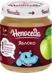 Пюре фруктовое НЕПОСЕДА Яблоко, с 4 месяцев, 100г, фотография