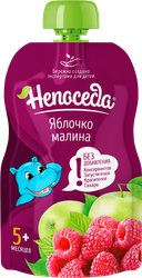Пюре фруктовое НЕПОСЕДА из яблок и малины д/дет. пит. с 5мес., крупный план